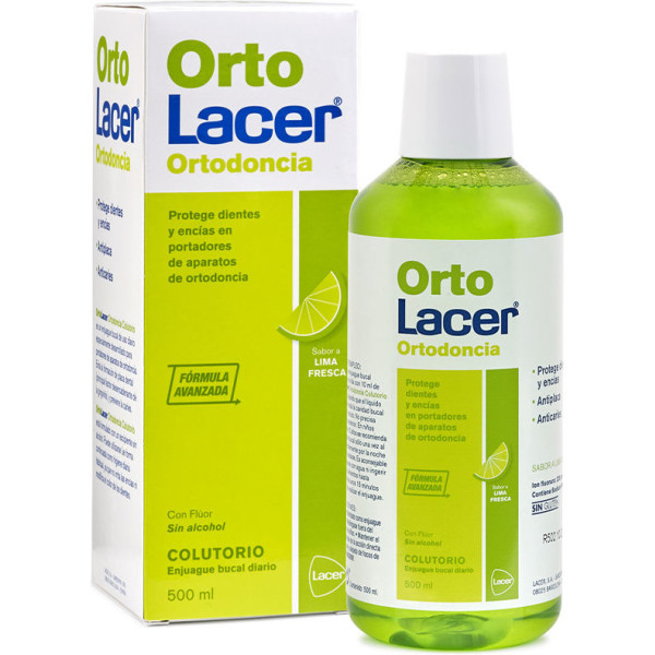 Lacer Ortho Mondwater Met Frisse Limoensmaak 500 Ml Unisex