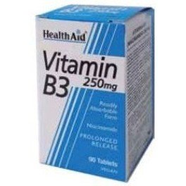 Ajuda à Saúde Vitamina B3 (Niacinamida) 250 Mg 90 Comp