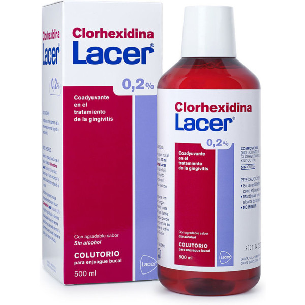 Lacer Chlorhexidine Bain de Bouche 500 Ml Unisexe