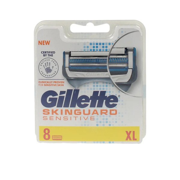 Gillette Skinguard Sensitive Cargador 8 Recambios Hombre