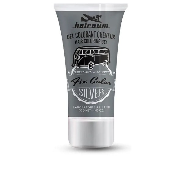 Coloration fixe gel colorant argent unisexe