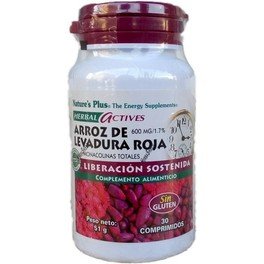 Natures Plus Arroz De Levadura Roja 600 Mg 30 Cap