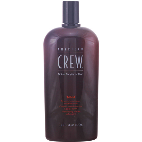 American Crew 3 in 1 Shampoo Conditioner and Body Wash 1000 ml Unisex