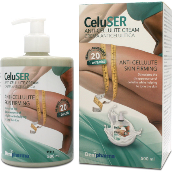 Denipharma Celuser Crema Anticelulítica - Revolucionaria Crema Anticelulítica 500 Ml - Reduce Y Previene La Acumulación De Gr