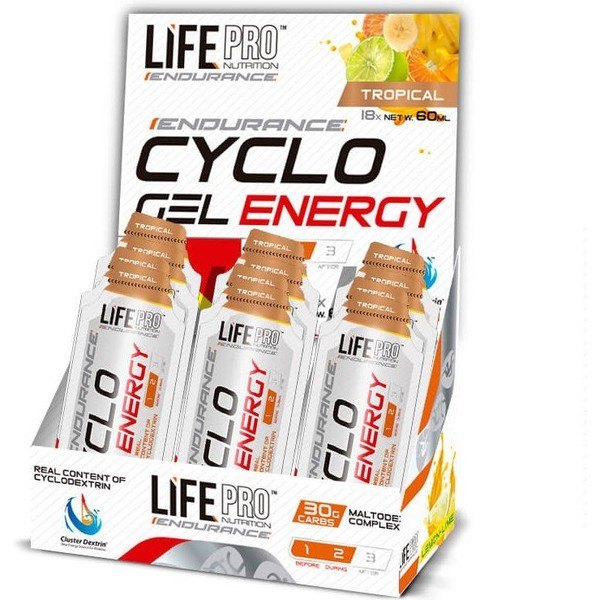 Life Pro Nutrition Endurance Cyclo Energy Gel 18 gels x 60 ml