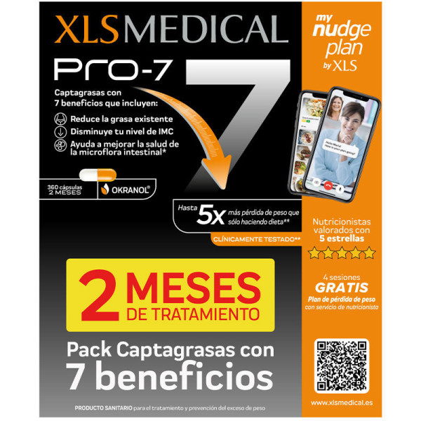 Xl-s Medical Xls Medical Pro 7 Nudge 180 comprimidos unissex