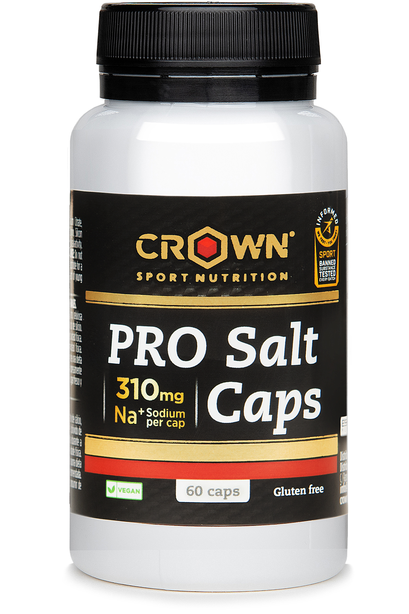 Crown Sport Nutrition Pro Salt Caps 60 Caps, Sais Com 310 Mg/SÃ³Dio Por CÃ¡Psula E 4 Minerais, Sem AlergÃªNicos-image
