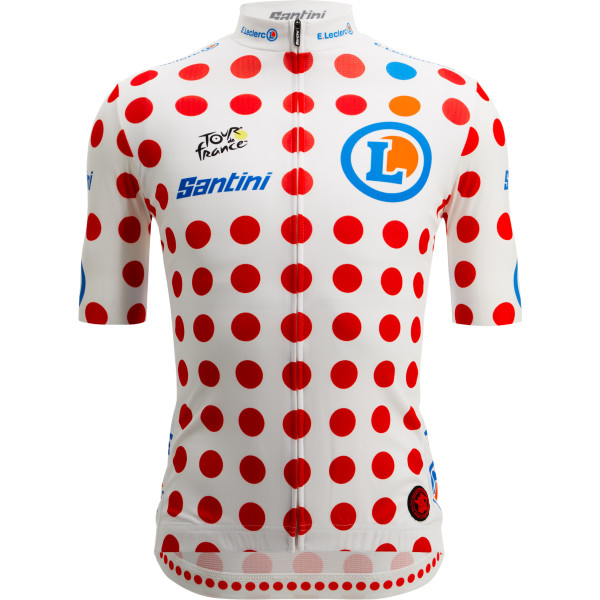 Santini Maillot M/c Tour De France Fan Line Blanco-rojo T.xx