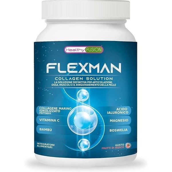 Healthy Fusion FlexMan 400 gr - Protege Huesos y Articulaciones y Elimina los Dolores. Formulado para Hombres