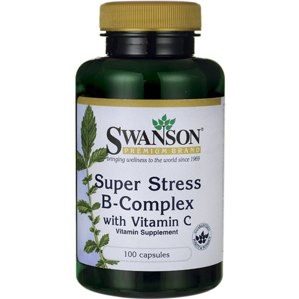 Swanson Complex B Super Stress With Vitamin C 100 Capsules