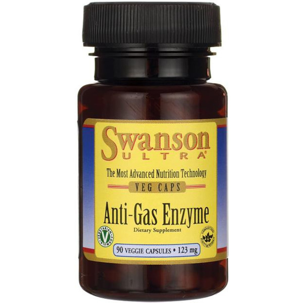 Swanson Enzima Antigás. 123 Mg 90 Cápsulas Vegetales