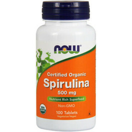 Now Spirulina 500 Mg 100 Tablets