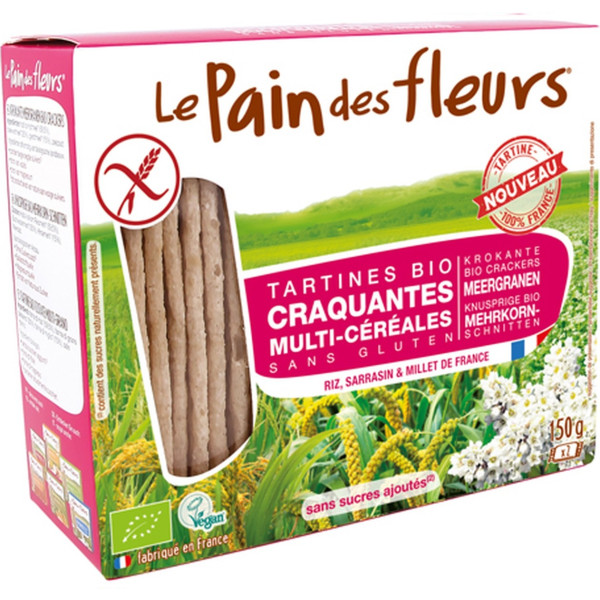 Le Pain Des Fleurs Tostadas Crujientes Multi Cereales Bio Sin Gluten 150 G