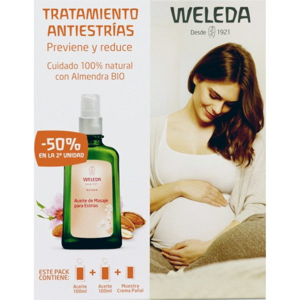 Weleda Duplo Aceite Para Masaje De Estrías - Embarazo 2 Unidades De 100ml