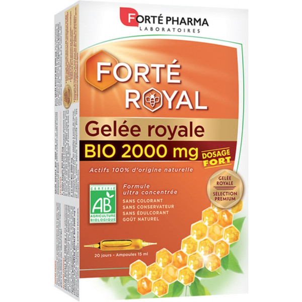 Forté Pharma Forté Royal Jalea Real Orgánica 2000 Mg 20 Ampollas De 15ml