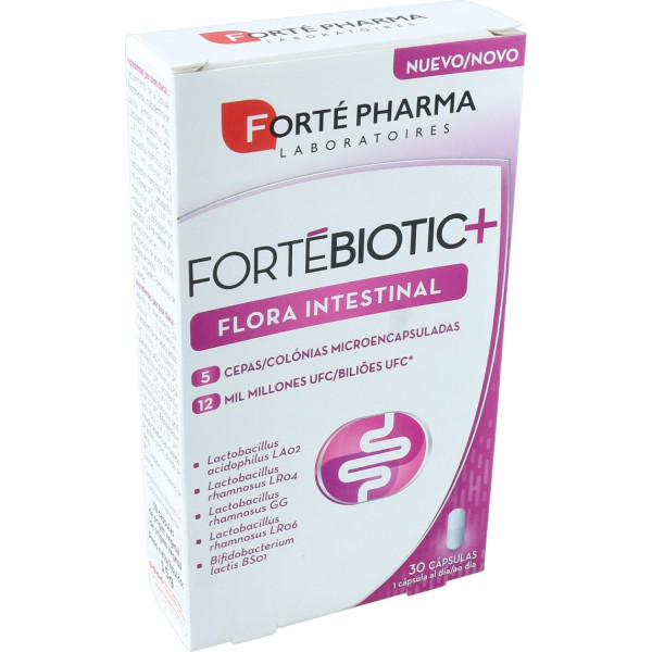 Forté Pharma Fortébiotic+ (para La Flora Intestinal) 30 Cápsulas