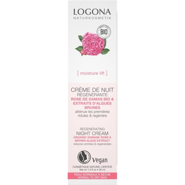 Logona Regenerating Night Cream Rosa Damascena 30 Ml Cream