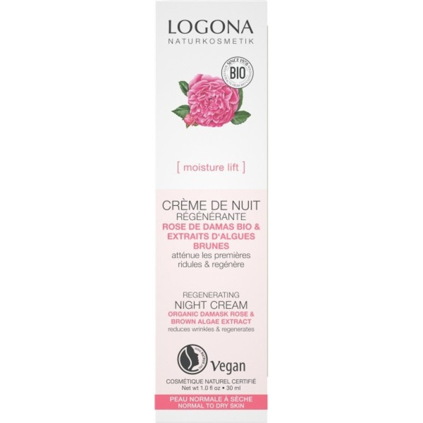 Logona Regenerierende Nachtcreme Rosa Damascena 30 ml Creme