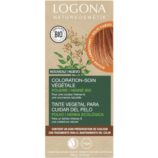 Logona Tinte Colorante Vegetal Caoba (mahogany Red) 100 G