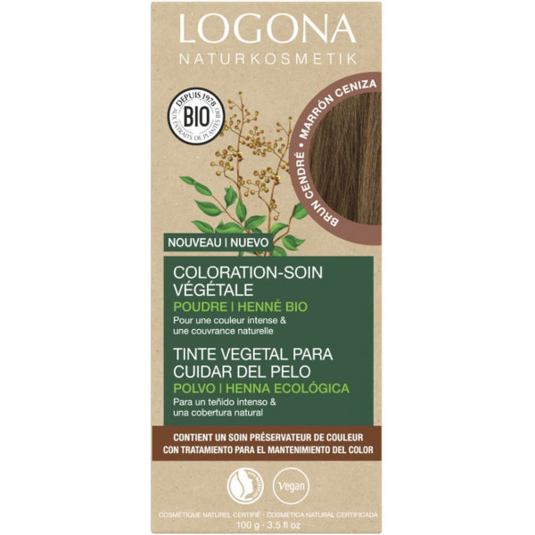 Logona Pflanzenfarbe Braun Asche (Aschbraun) 100 G