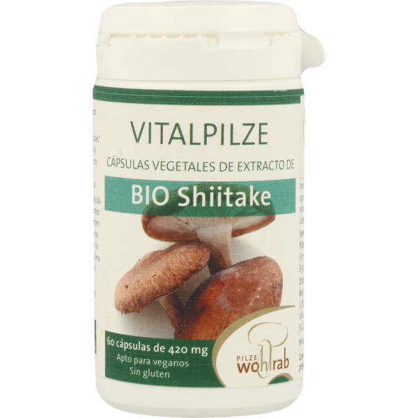 Pilze Wohlrab Shiitake Bio 60 Cápsulas De 420mg