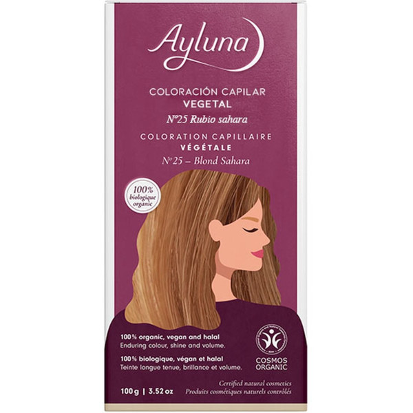 Coloração vegetal Ayluna 25 Sahara Blonde 100 G em pó