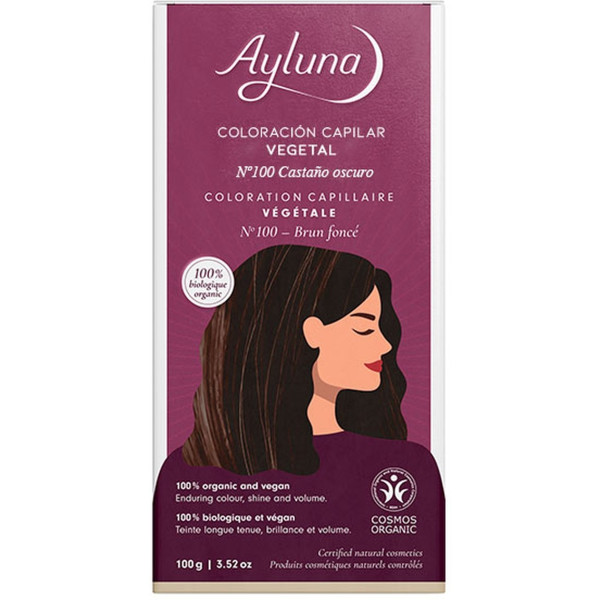 Ayluna Coloração Vegetal 100 Marrom Escuro 100 G Pó