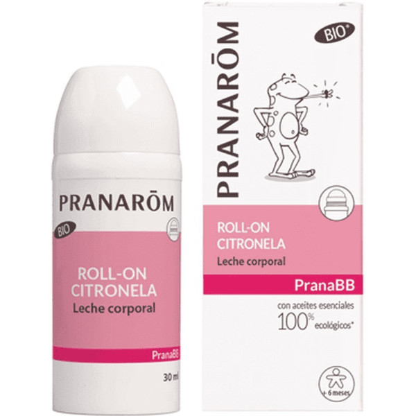 Pranarom Pranabb Roll-on Citronnelle - Lait Corporel Bio 30 Ml