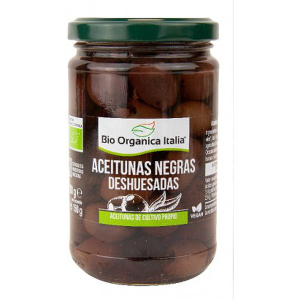 Bio Organica Italie Olives Noires Dénoyautées 280 G