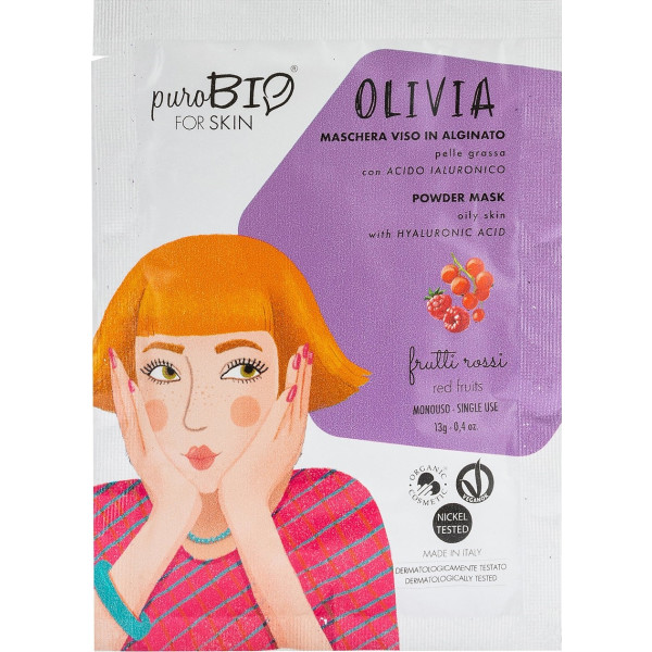 Purobio Mascarilla Facial Olivia Peel Off - Piel Grasa Frutos Rojos - 10 13 G De Polvo (frutos Rojos)