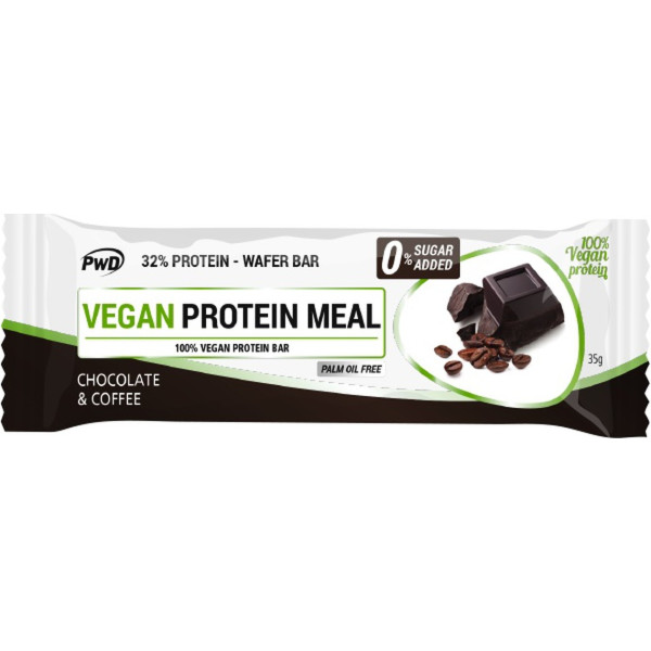 Pwd Vegan Protein Meal Chocolate Y Café 12 barritas x 35 gr