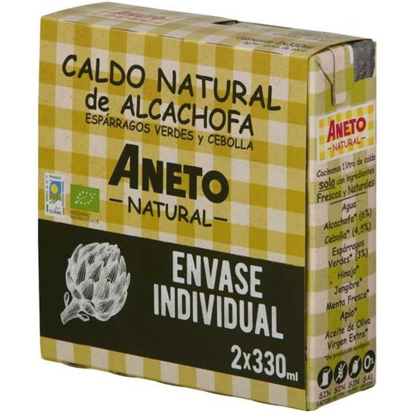 Aneto Caldo Natural Eco Alcachofa Bipack 2 Unidades De 330ml