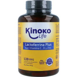 Kinoko Life Lactoferrina Plus Con Vitamina C.d Y Zinc 120 Cápsulas