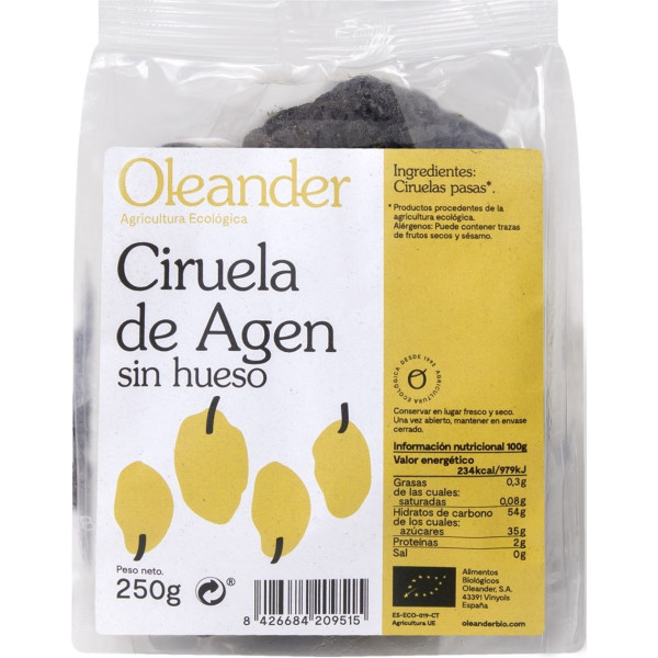 Oleander Ciruelas De Agen Sin Hueso 250 G