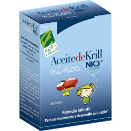 100% Natural Aceite De Krill Nko Niños 60 Perlas