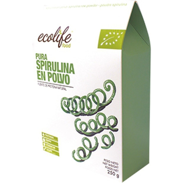 Ecolife Food Espirulina Pura En Polvo Bio 250 G