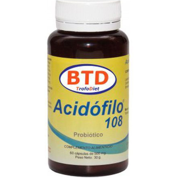 Trofodiet Btd Acidófilo-108 Probiótico Lactobacillus Acidophilus 60 Cápsulas Vegetales