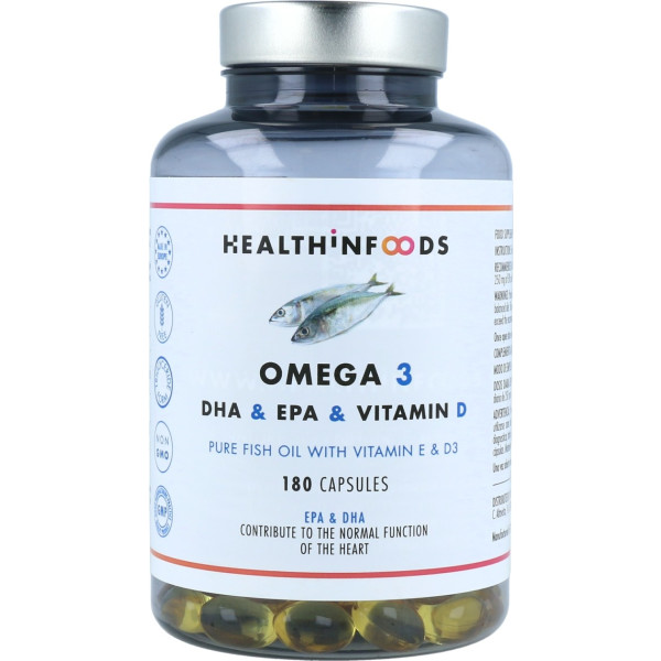 Health In Foods Omega 3 (epa & Dha) 180 Cápsulas