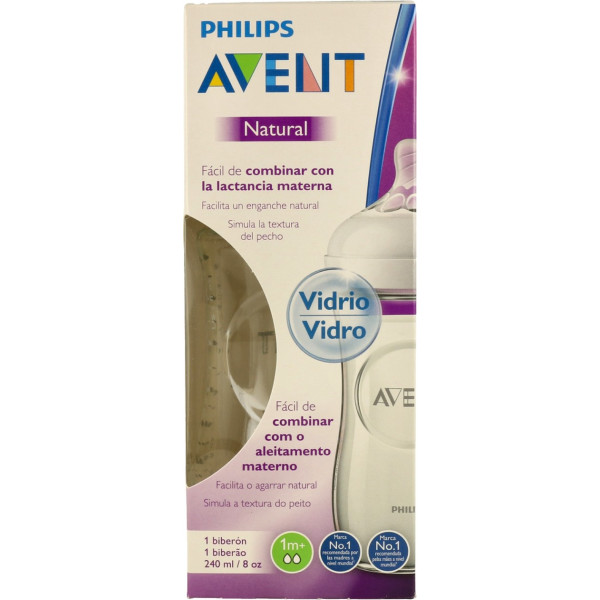 Philips Avent Biberón Natural De Cristal Scf053/17 1m+ 1 Unidad