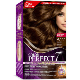 Wella Color Perfect 7 100% cobertura de cinza 477 marrom aveludado feminino