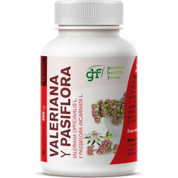 Ghf Valeriana e Maracujá 90 cápsulas 450 mg