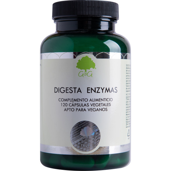 Naturvent Digesta Enzymas 120 Capsulas - Digestion Suave Y Comoda