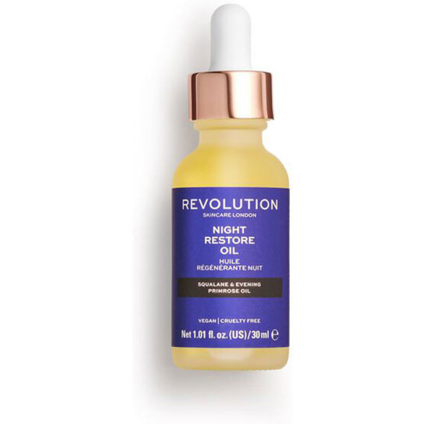 Revolution Skincare Night Restore Oil Squalane & Huile d'Onagre 30 Ml Femme