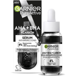 Garnier Pure Active Aha + Bha + Charcoal Anti-manchas Serum 30 ml Mulher