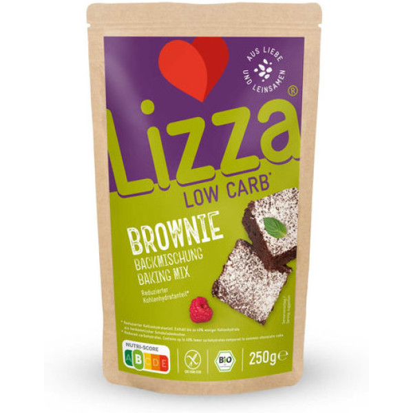 Lizza Mezcla para Brownie KETO BIO/Sin Gluten/Vegano 250 gr