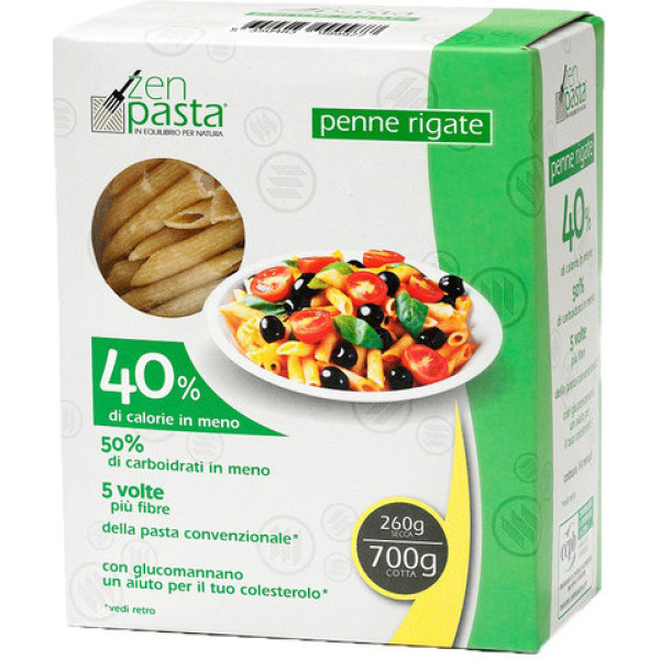 Zen Penne Rigate Pasta mit Konjak und Grieß 40 % weniger Kalorien 260 g
