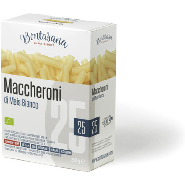 Bontasana Biologische Pasta Glutenvrije Maccheroni Witte Maïs \