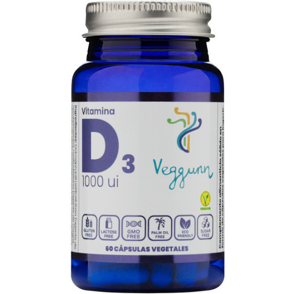 Veggunn Vitamine D3 60 Gélules - 1000ui