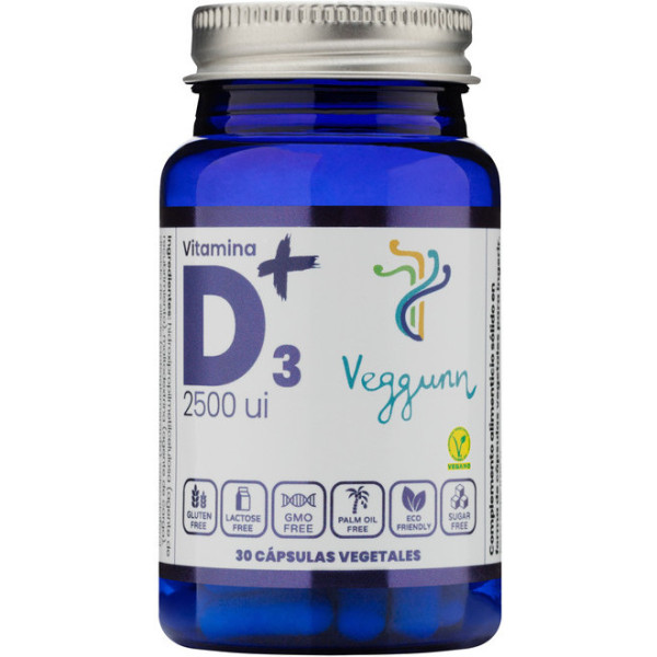Veggunn Vitamin D3 30 Capsules - 2500ui