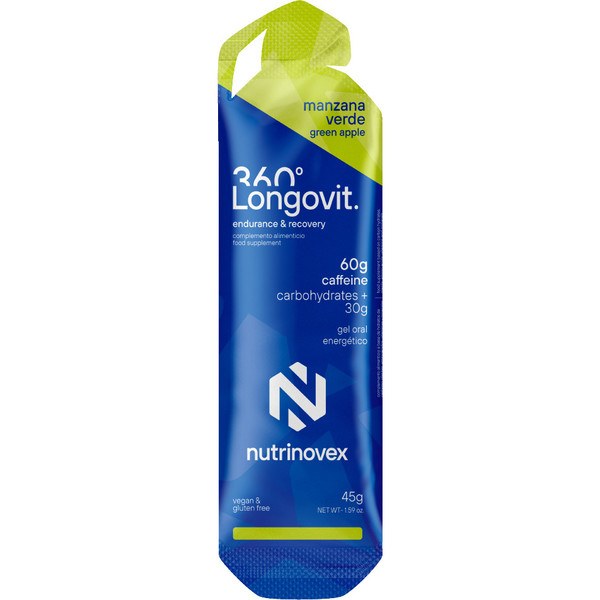 Nutrinovex Longovit Gel with Caffeine and Taurine 24 gels x 45 gr